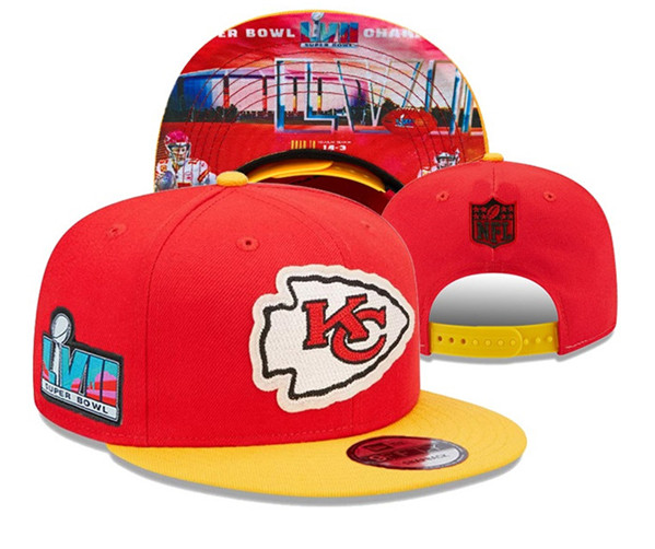 Kansas City Chiefs Super Bowl LVII Patch Stitched Snapback Hats 105